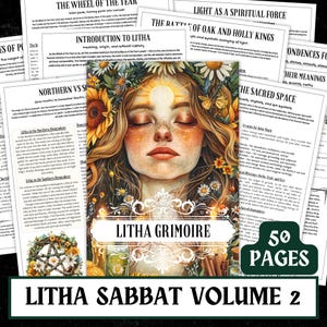 Grimorio de Litha Sabbat: Brujería del solsticio de verano (Descarga digital, PDF)