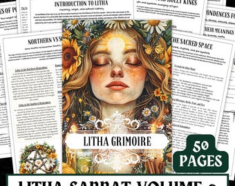 Litha Sabbat Grimoire: Summer Solstice Witchcraft (Digital Download, PDF)