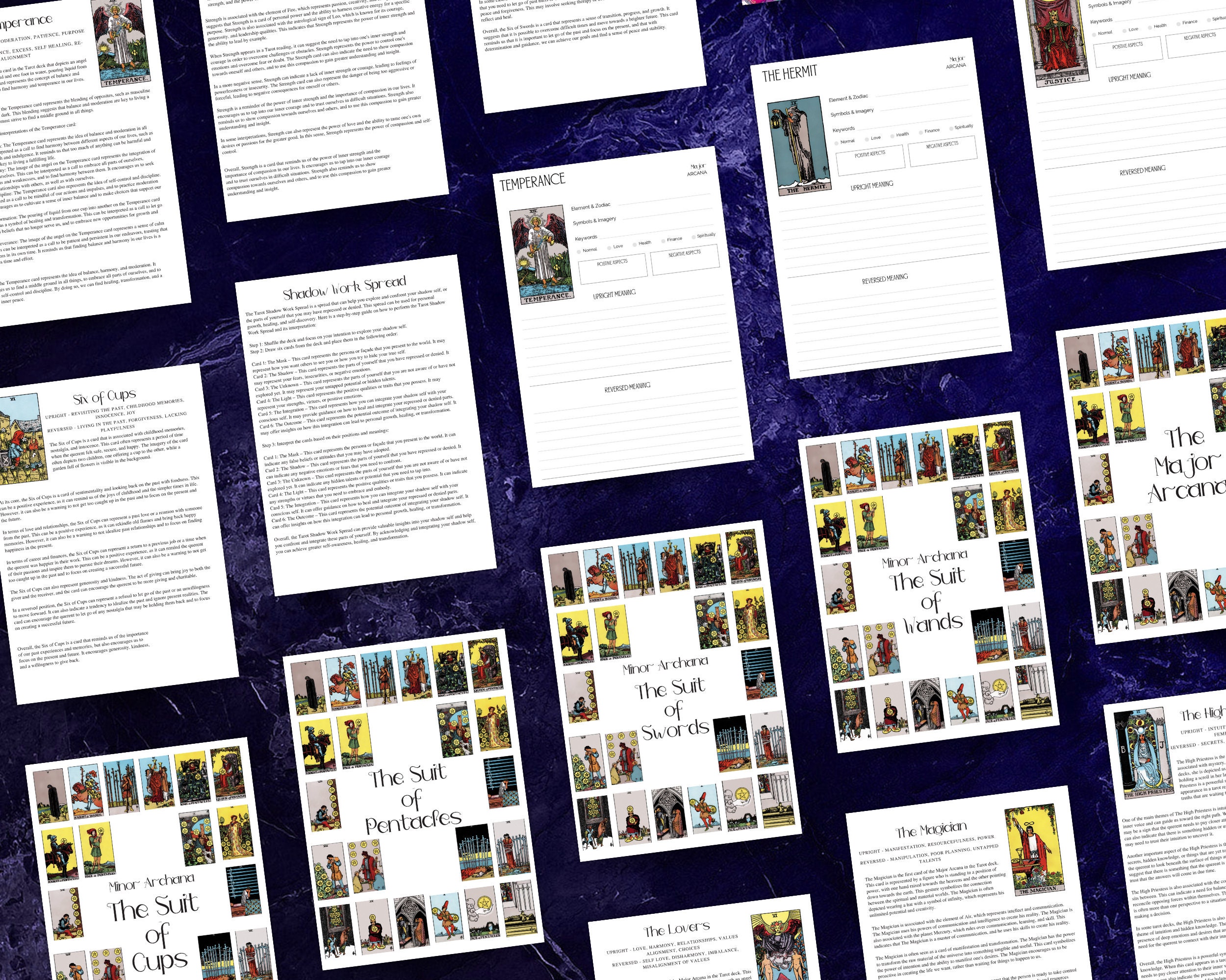 Printable Tarot Guidebook A4 Size 120 Pages , Learn Tarot From Scratch ...