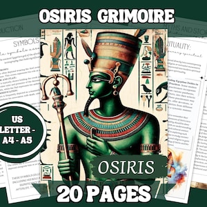 Guía imprimible de adoración a Osiris, el dios egipcio del renacimiento / PDF (A4, Carta EE. UU., A5)