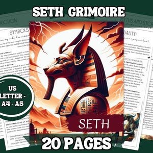 Seth - ägyptischer Gott des Chaos, der Stürme und der Transformation | 20-seitiges druckbares Handbuch (Größen A4, A5 und US Letter)