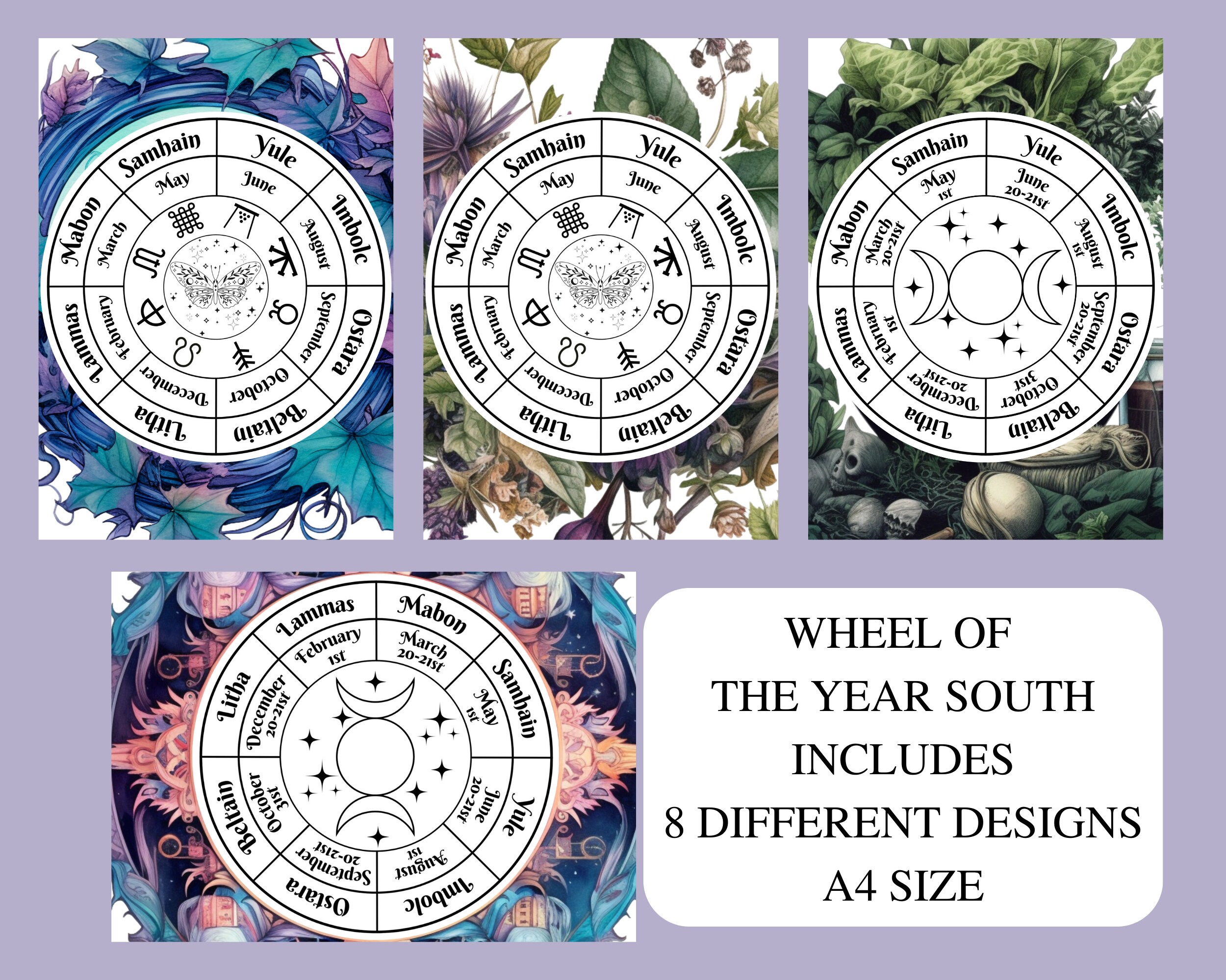 Wheel of the Year Southern Hemisphere Bundle Printable Etsy