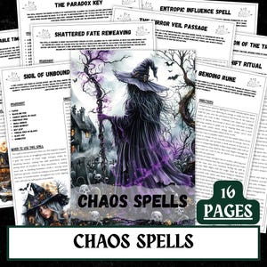 Chaos Magic Spell Collection | 15 Ritual Grimoire Pages (PDF Download)