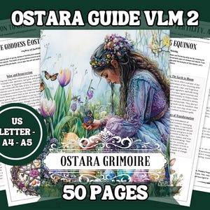 Grimório do Sabbat Ostara – Guia de Bruxaria para Imprimir com 50 Páginas | Livro Digital de Sombras para Magia do Equinócio da Primavera | Tamanhos A4, A5 e Carta EUA