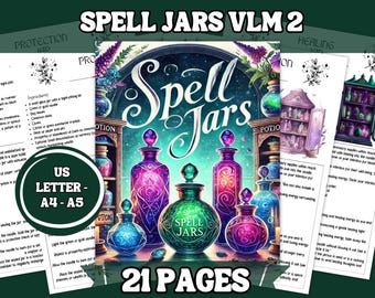 Spell Jar Recipes: Printable Grimoire Pages Vol. 2 (Digital Download)