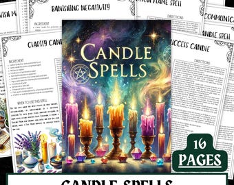 Kerzen Zaubern Printable Pack | Witchcraft Grimoire (PDF Digitaler Download)