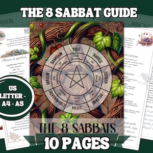 8 Sabbats Grimoire Printable: Wheel of The Year (Digital Download)
