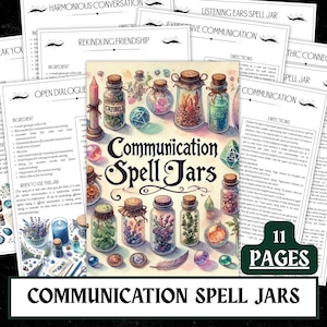 Printable Communication Spell Jar Recipes | Witchcraft Digital Download