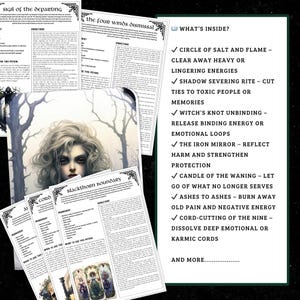 Pagine stampabili di incantesimi di esilio / Grimorio di stregoneria (download digitale) immagine 4