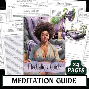 Grimorio de meditación imprimible / Trabajo energético, crecimiento espiritual (PDF)