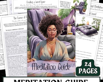 Printable Meditation Grimoire | Energy Work, Spiritual Growth (PDF)