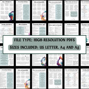 Mirror Magic Grimoire Printable Set | Scrying, Protection Spells (Digital Download) image 5