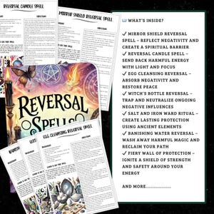 Curse Reversal Spell Pack | Witchcraft Grimoire Pages (Digital Download) image 4