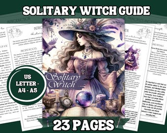 Grimorio de brujería solitaria / Rituales mágicos y hechizos (descarga digital)