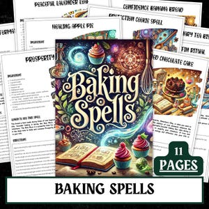 Kitchen Witch Baking Spells | Printable Grimoire Pages (Digital Download)