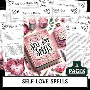Printable Self-Love Spells | Grimoire Pages, Affirmations (PDF)