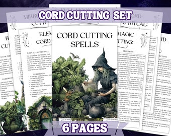 Cord Cutting Rituals - Afdrukbare Grimoire-pagina's - Inleiding tot hekserij - Mooie pagina's