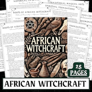 African Witchcraft Grimoire | 25 Page Book of Shadows (Digital Download)