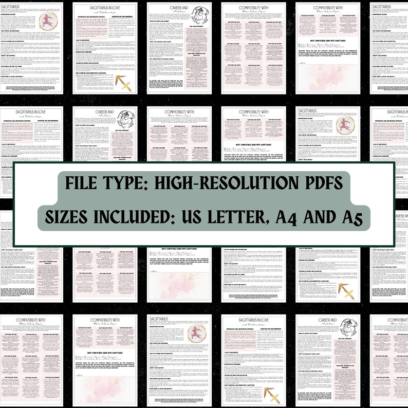 Sagittarius Zodiac Grimoire Pages | Witchy Astrology Book (PDF) image 5