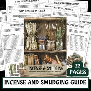 Incense Smudging Grimoire | Witchcraft Ritual Guide (PDF)
