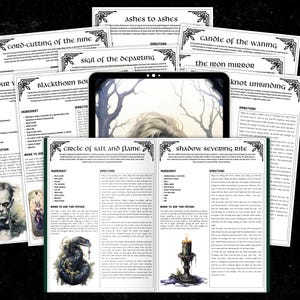 Pagine stampabili di incantesimi di esilio / Grimorio di stregoneria (download digitale) immagine 6