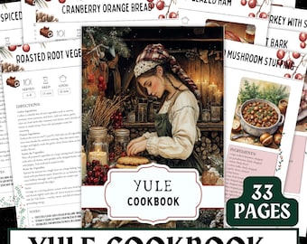 Yule Cookbook | Winter Solstice Recipe Collection | Digital Download A4, A5, US Letter