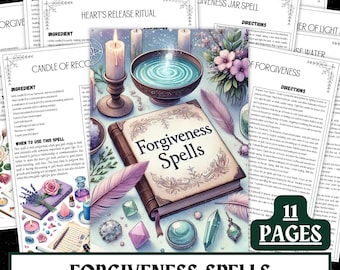Forgiveness Spells Set | Healing Rituals, Grimoire Pages (Digital Download)