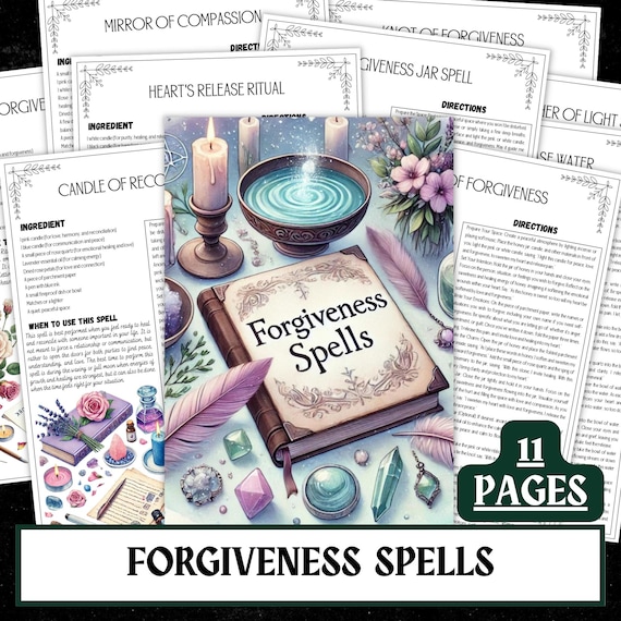 Forgiveness Spells Set | Healing Rituals, Grimoire Pages (Digital Download)