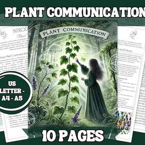 Conéctate con el Reino Vegetal – Guía imprimible para la comunicación con las plantas / 10 páginas / A5 A4 Carta EE. UU. / Nature Magic Plant Spirits