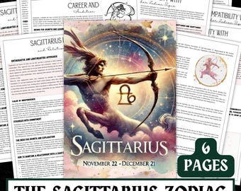 Sagittarius Zodiac Grimoire Pages | Witchy Astrology Book (PDF)