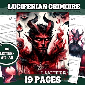 Luciferian Grimoire Set – Digital Download for Rituals, Personal Transformation & Spiritual Connection with Lucifer (PDF Format)