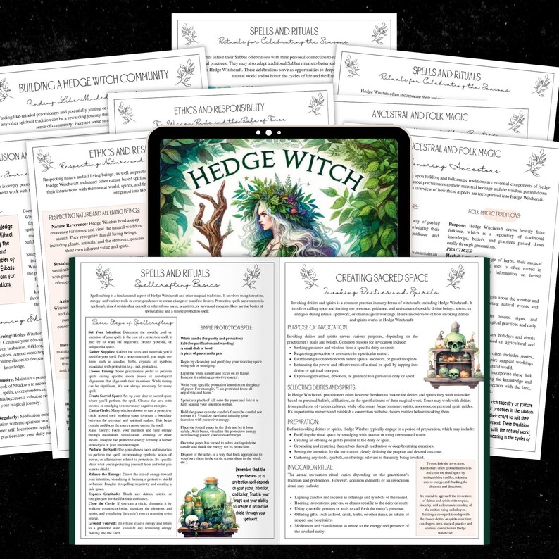 Häckhäxgrimoire | Örtmedicin, guide till naturmagi (digital nedladdning) bild 6