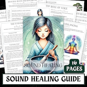 Afdrukbare soundhealing grimoire | Gids voor vibratietherapie (digitale download)