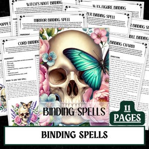 Printable Binding Spells | Witchcraft Grimoire Pages (PDF Digital Download)