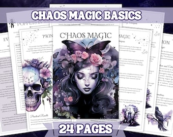 Grimoire magique du chaos, 24 pages, format A4, téléchargement numérique, grimoire imprimable et livre des pages des ombres