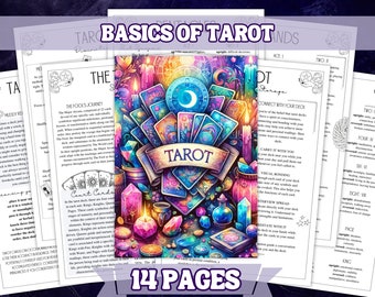 Basics of Tarot Printable Grimoire , Explore the Mysteries of Tarot Cards with these Cheat Sheets , Printable Grimoire pages