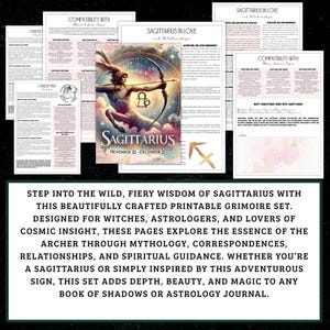 Sagittarius Zodiac Grimoire Pages | Witchy Astrology Book (PDF) image 2