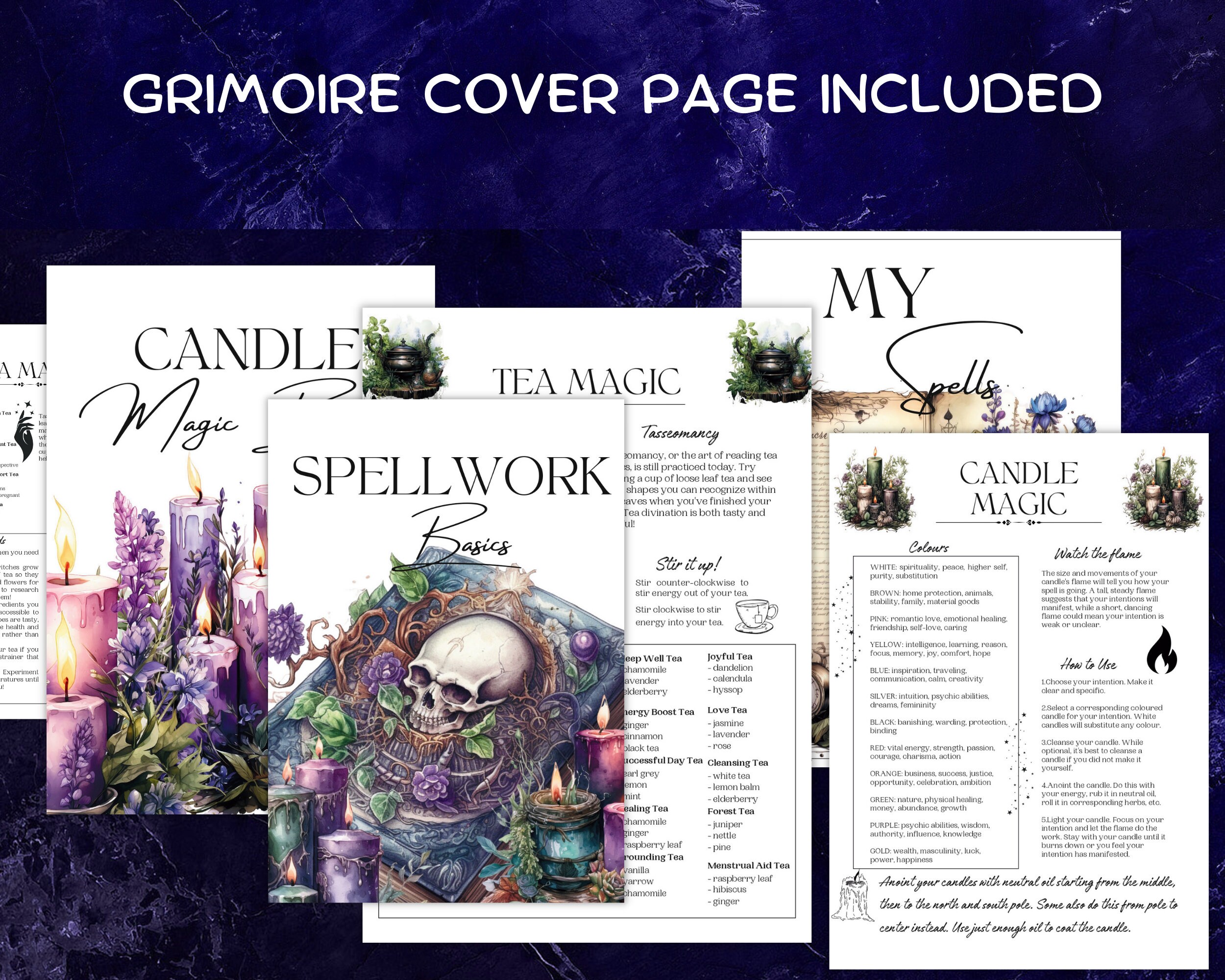 Spell Work the Basics Printable Grimoire Pages BOS Into to Witchcraft ...