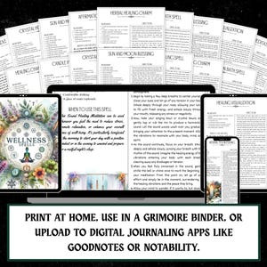 Health & Wellness Spells Printable | Grimoire Pages (PDF) image 8