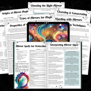 Mirror Magic Grimoire Printable Set | Scrying, Protection Spells (Digital Download) image 6