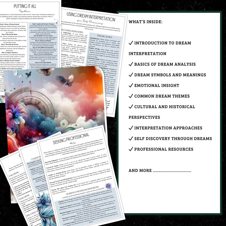 Dream Interpretation Grimoire | Dream Journal, Symbol Meanings (PDF) image 4