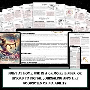 Sagittarius Zodiac Grimoire Pages | Witchy Astrology Book (PDF) image 8
