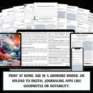 Dream Interpretation Grimoire | Dream Journal, Symbol Meanings (PDF) image 8