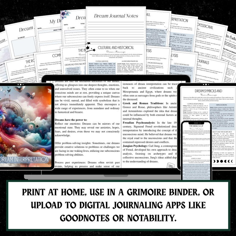 Dream Interpretation Grimoire | Dream Journal, Symbol Meanings (PDF) image 8
