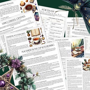 Tea Leaf Reading Guide Printable | Tasseography Symbols (PDF Pattern ...