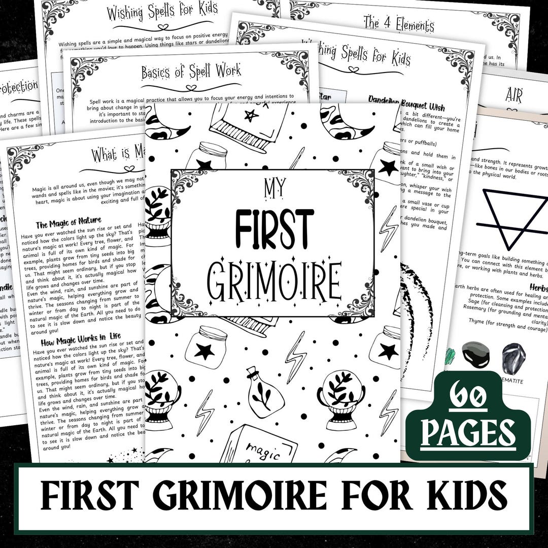 Buy Kids Grimoire Interactive Magic Book | Printable Spells ...
