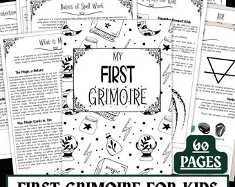 Primer grimorio para niños / Hechizos y actividades mágicas (patrón PDF)
