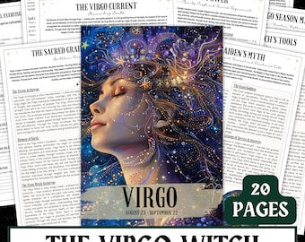 Virgo Witch Grimoire, Earth Magic Journal, Healing Rituals (Printable PDF)