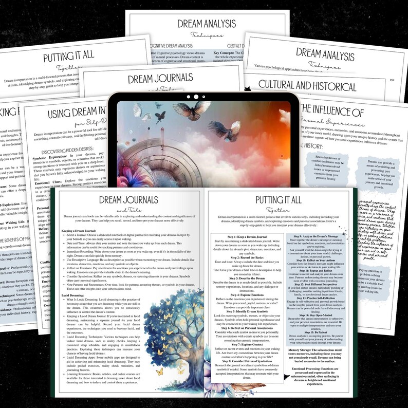 Dream Interpretation Grimoire | Dream Journal, Symbol Meanings (PDF) image 6