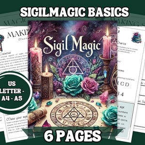 Guía de sigilos mágicos imprimible: páginas A5, A4 y tamaño carta (EE. UU.) / Grimorio / Aprende a crear y activar sigilos poderosos